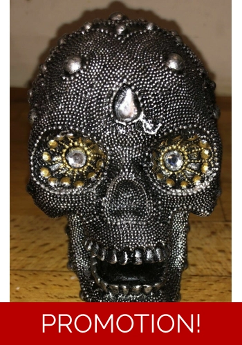 Latex mould for making this Jewelled effect skull