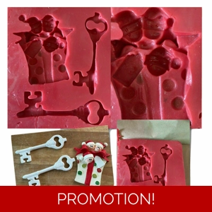 Flexible PVC mould for making keys and gift tag