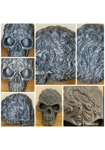 latex Mould for making this Screaming Skulls figure