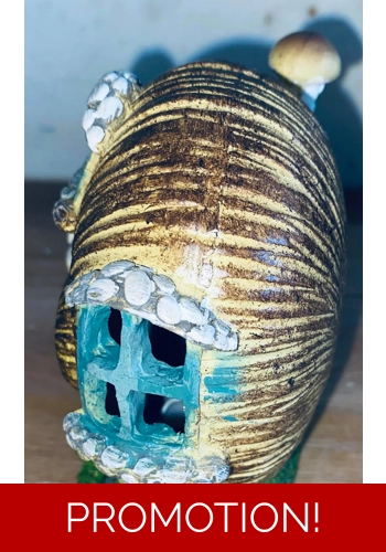 Latex mould for making this small Snails shell house