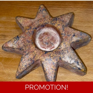 latex mould for making this Star tea light holder