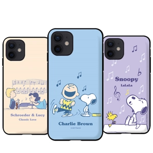 韓國正版授權!Snoopy系列卡通人物款可插卡式手機套! (iPhone)