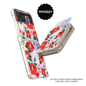 原裝韓國Trycozy品牌三星Samsung Z Flip 4花朵圖案手機殼