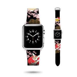 日本設計浮世繪Apple Watch真皮錶帶