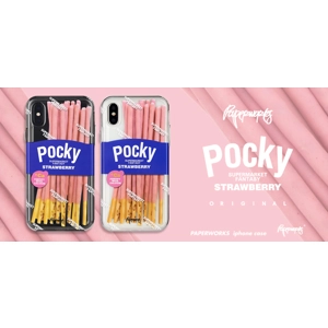 **海外代購! POCKY 士多啤梨百力滋圖案手機殼iPhone**