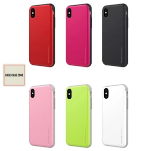 **韓國代購!簡約純色可擺放卡片全包邊款手機殼 iPhone ! **