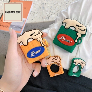 卡通系列 – 卡通啤酒杯圖案AirPods保護盒套