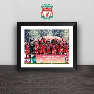 利物浦Liverpool 2019世冠杯冠軍慶祝場面實木掛畫