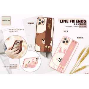 海外代購! LINE & FRIENDS手掌式貼皮手機套iPhone 11系列