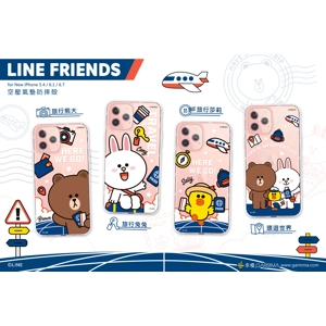 LINE官方授權卡通人物透明防跌手機套 (iPhone 12)