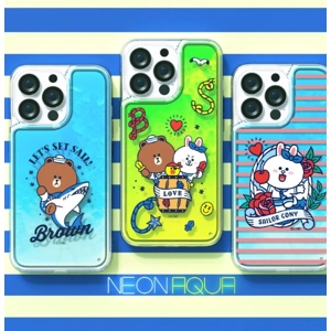 正版授權LINE系列螢光流沙款式手機套! (iPhone)
