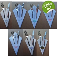 1,000 Oval 27mm x 44mm Cutlery / Napki..