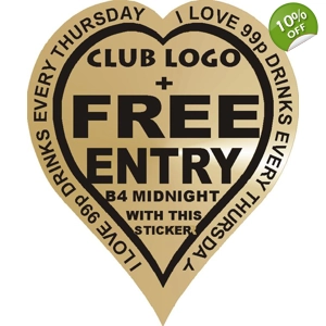 1,000 Heart Labels - Go..