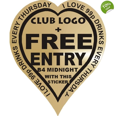1,000 Heart Labels - Gold or Silver Available - Price inc VAT 1,000 Heart Labels - Gold or Silver Available - Price inc VAT