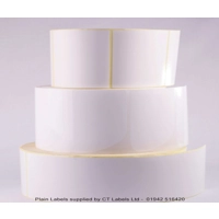 Plain White Packaging Labels 102mm x 1..