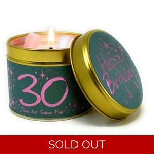 Lily Flame Scented Candles - Happy 30th birthday