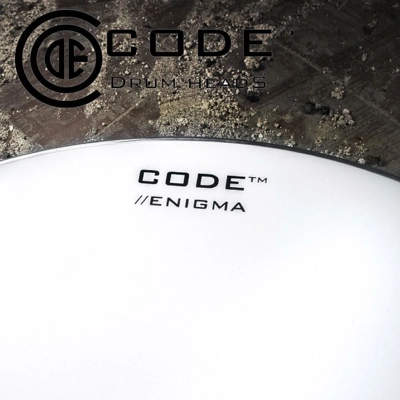 Code Enigma White Bass Drum Resonant Head 18"