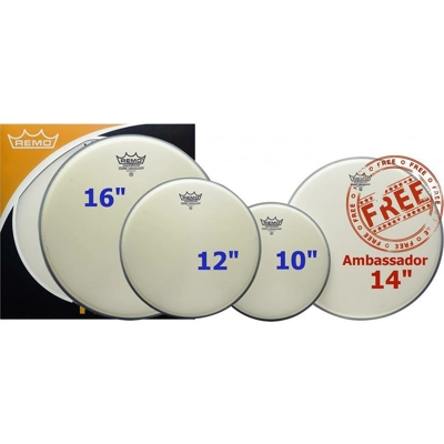 Remo PP-2330-BA Ambassador Coated ProPack Plus 14in Coated
