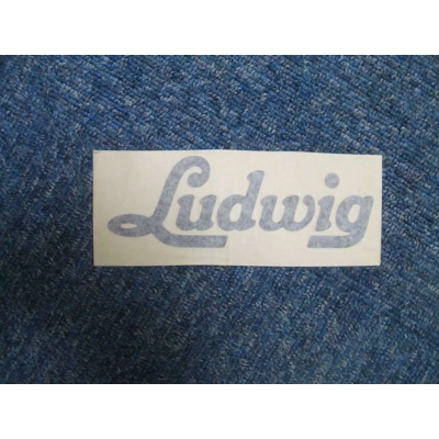 Ludwig Type Decal / Sticker - 6ins, Black Lettering