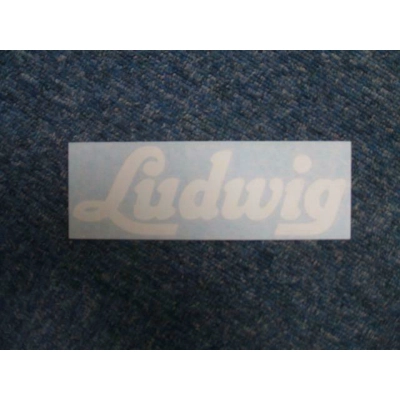 Ludwig Type Decal / Sticker - 6ins, White Lettering