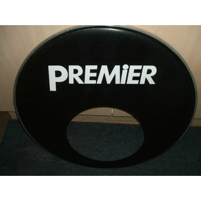 Premier Black 24" Bass Drum Logo Head