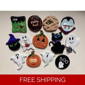 Spook-tacular Halloween Magnet Collection | Kitchen Decor | Spooky Season | Eerie Fridge Magnets |