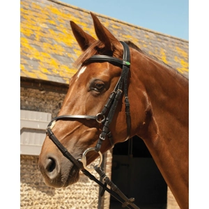 Rhinegold German Leather 'Comfort' Bridle with Mexican Noseband