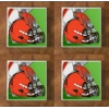 Cleveland Browns GLASS Coasters x 4