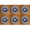 Milwaukee Brewers Round Coasters x 6