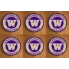 Washington Huskies Round Coasters x 6