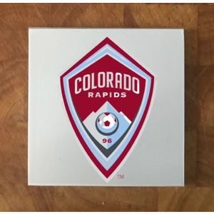 Colorado Rapids GLASS Coasters x 4