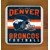 Denver Broncos Coasters x 6