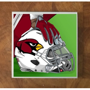 Arizona Cardinals GLASS Coasters x 4
