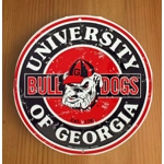 Georgia Bulldogs Round Coasters x 6