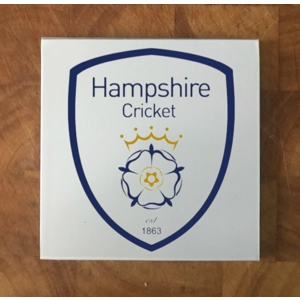 Hampshire GLASS Coasters x 4