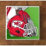 Kansas City Chiefs GLASS Coasters x 4