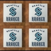Seattle Kraken GLASS Coasters x 4