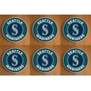 Seattle Mariners Round Coasters x 6