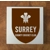 Surrey GLASS Coasters x 4