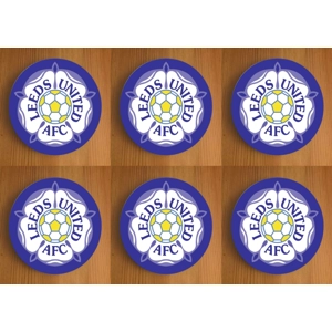 Leeds Utd Round Coasters x 6