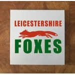 Leicestershire GLASS Coasters x 4
