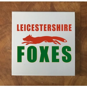 Leicestershire GLASS Coasters x 4