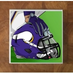 Minnesota Vikings GLASS Coasters x 4
