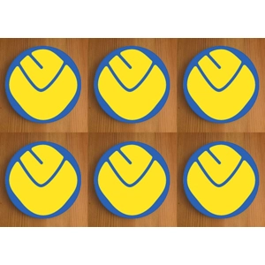 Leeds Utd Round Coasters x 6