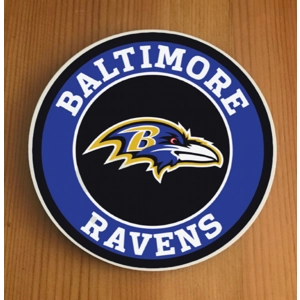 Baltimore Ravens Round Coasters x 6