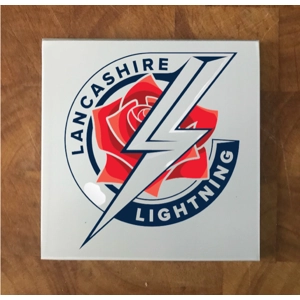 Lancashire Lightning GLASS Coasters x 4