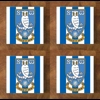 Sheffield Wednesday GLASS Coasters x 4