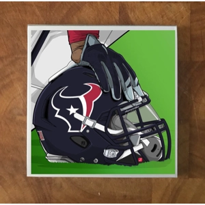 Houston Texans GLASS Coasters x 4