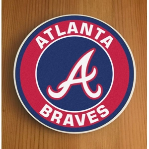 Atlanta Braves Round Coasters x 6