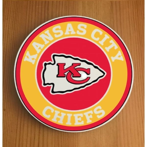 Kansas City Chiefs Round Coasters x 6